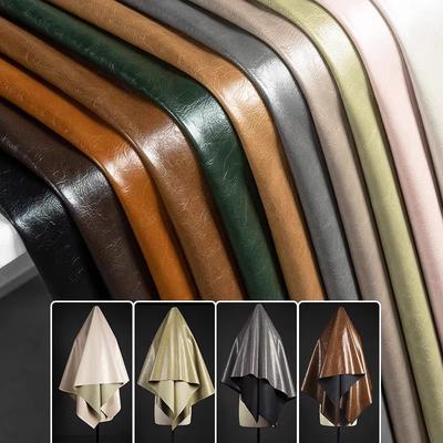 Wide 138cm PU Leather Fabric Glossy Soft Leather Oil Wax Leather Designer Waterproof for DIY Sewing Jacket Pants Trendy Clothing