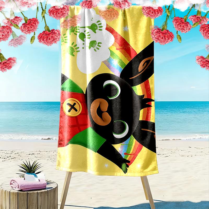 Bing Print Beach Towel, Large Soft Quick Dry Towel for Beach Camping Swimming