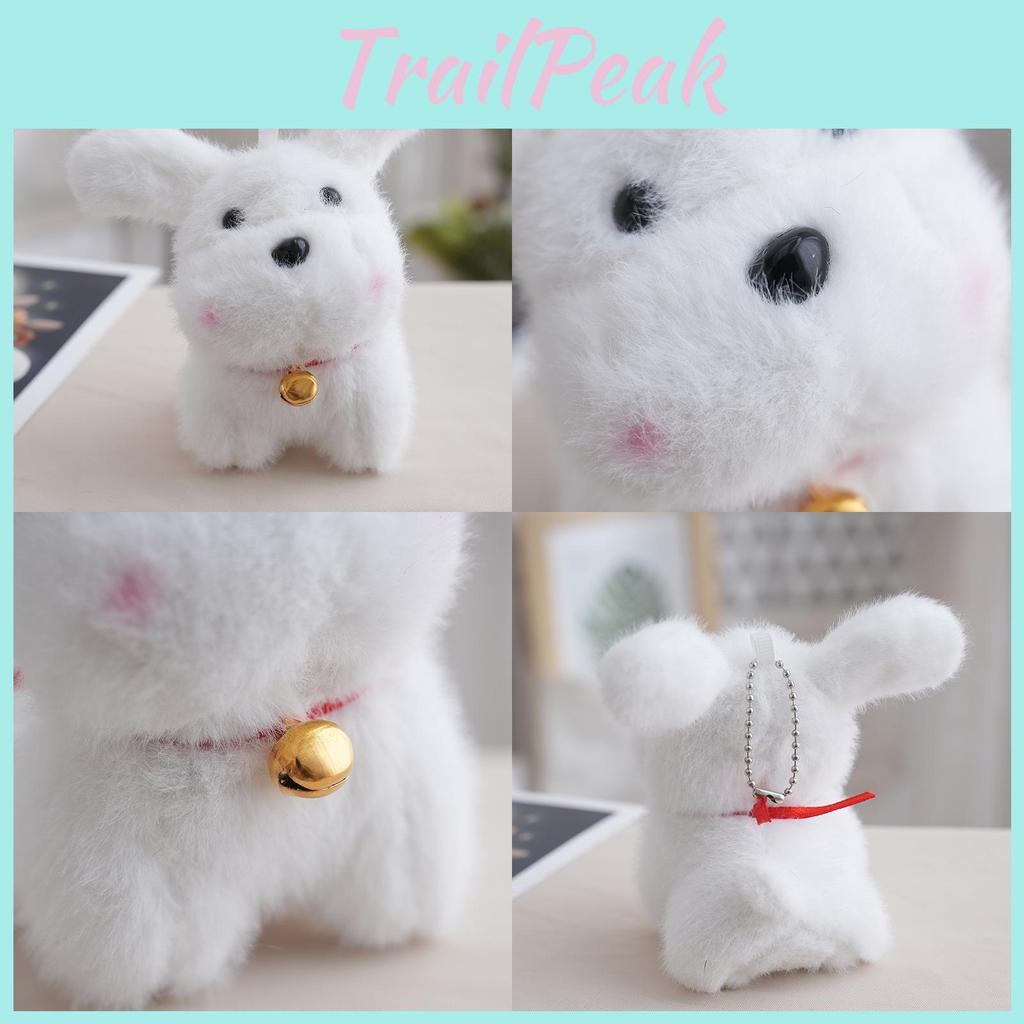 Cute White Dog Plush Toy With Sound For Gift And Collection