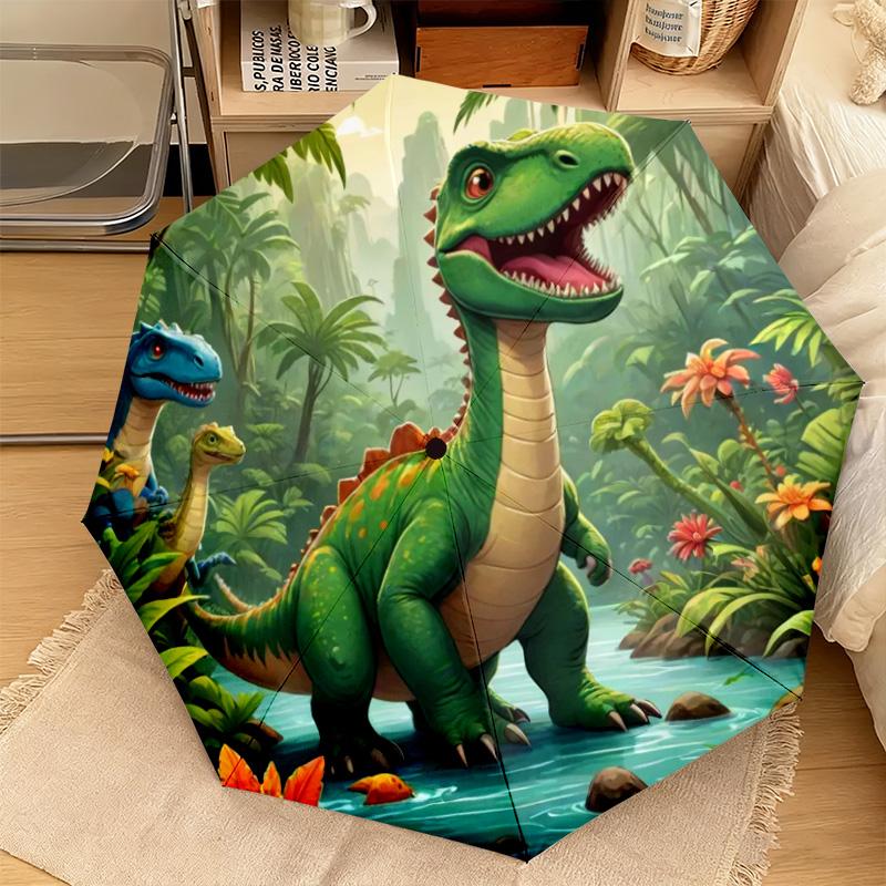 1PC Dinosaur Adventure Jungle Automatic Umbrella - Suitable Travel Outdoor Portable Umbrella Birthday Gift Daily Essentials