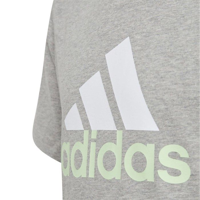 T-Shirt - Adidas - IQ4072 - Grau - 100% Baumwolle - Kurzärmlig