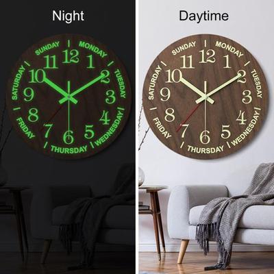 Clock Exquisite Workmanship Ornamental Metal Pointer Useful 12 Inch Modern Luminous Needles Wall Clocks for Office