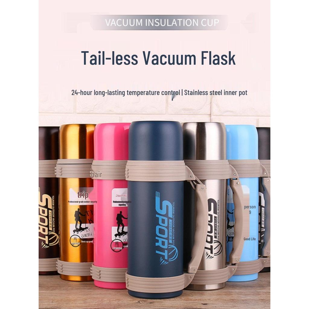 Men's 1500ml Stainless Steel Travel Thermos Flask - Large Capacity Outdoor Vacuum Bottle