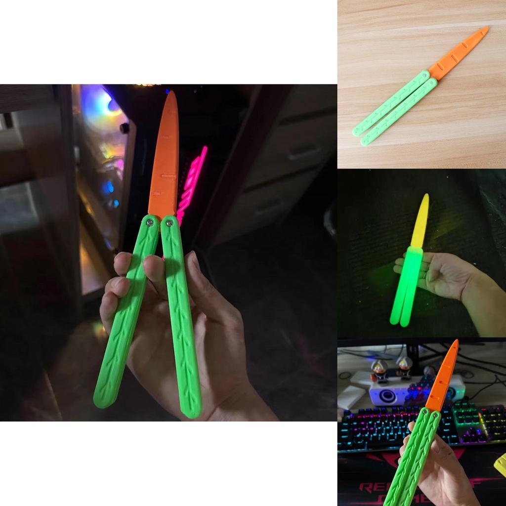 Night Glow Carrot Gravity 3d Creative Extra Large Butterfly Toy For Stress Relief