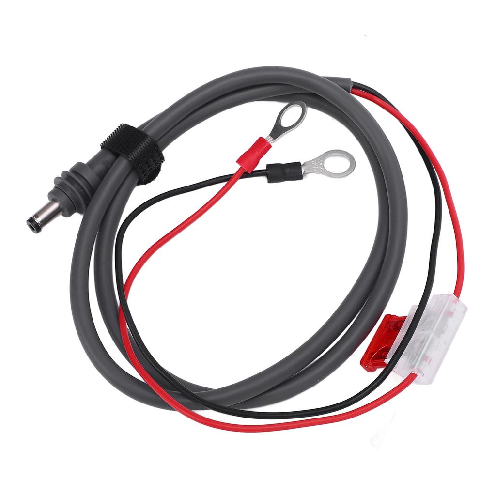 O Ring DC Charging Cable 18AWG Red Black Parallel O Ring DC Power Cable with Fuse for Off Grid RV Boat 2m 6.6ft