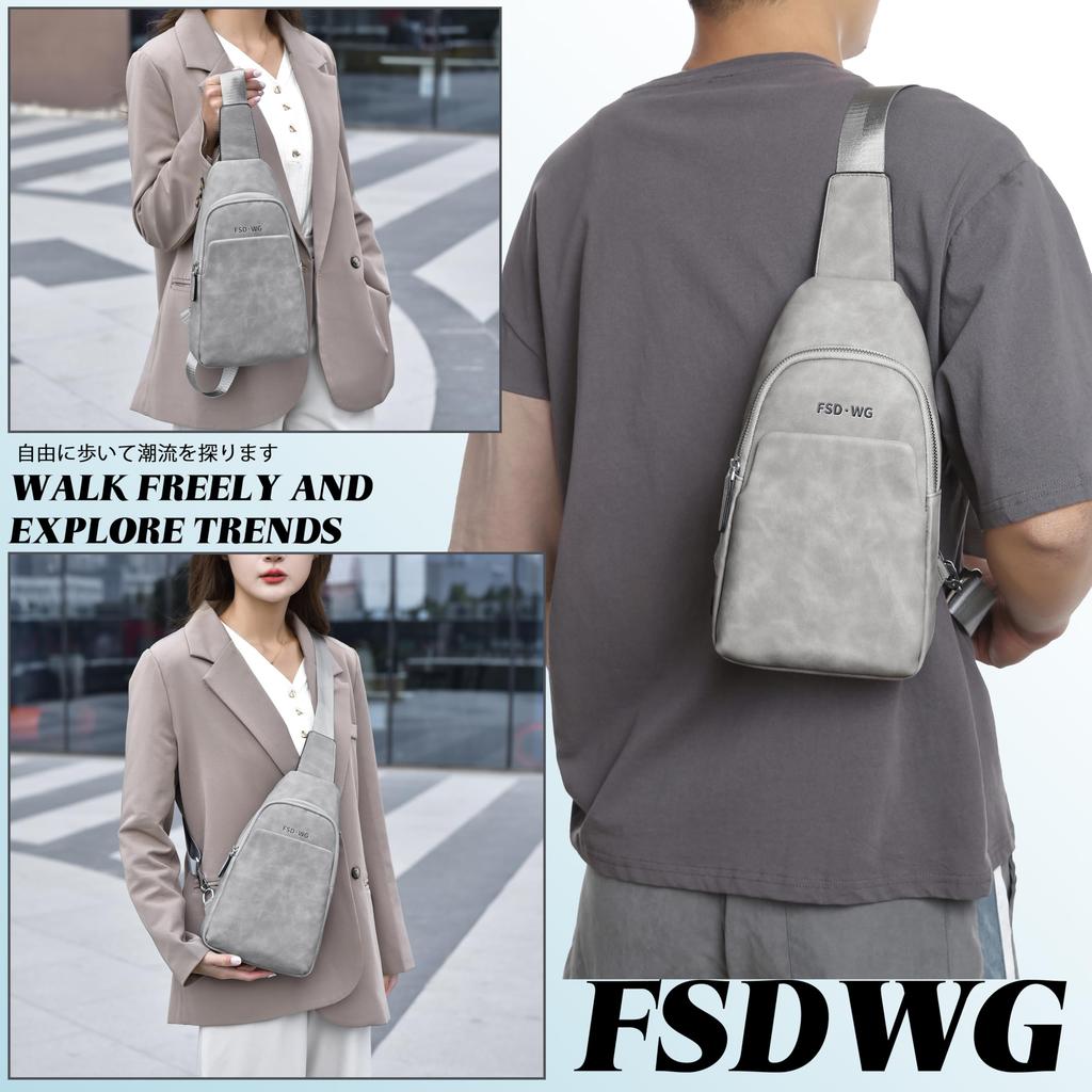 FSDWG Leather Crossbody Large Popular Brand Bag, Capacity, Ambidextrous, Waterproof, [Authentic]