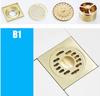 Anti-Odor 304 Square Shape Modern Bathroom Floor Drain with Polished Strainer 4 Inch Premium Drain