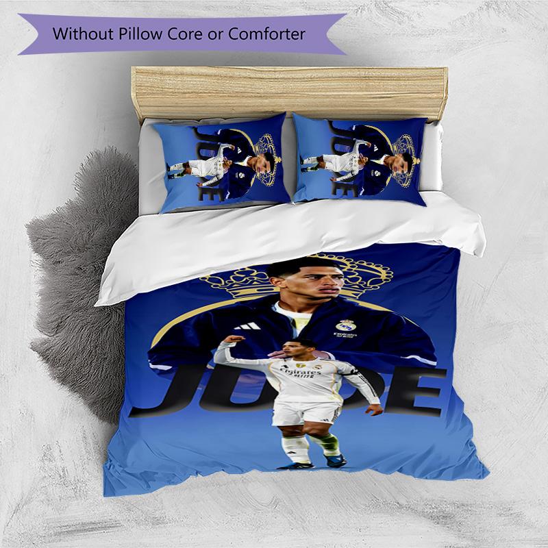 3pcs Kylian Mbappé Pattern Bedding Set Duvet Cover Set Includes Duvet Cover &pillowcases,perfect All Season Bedroom Decoration&gift