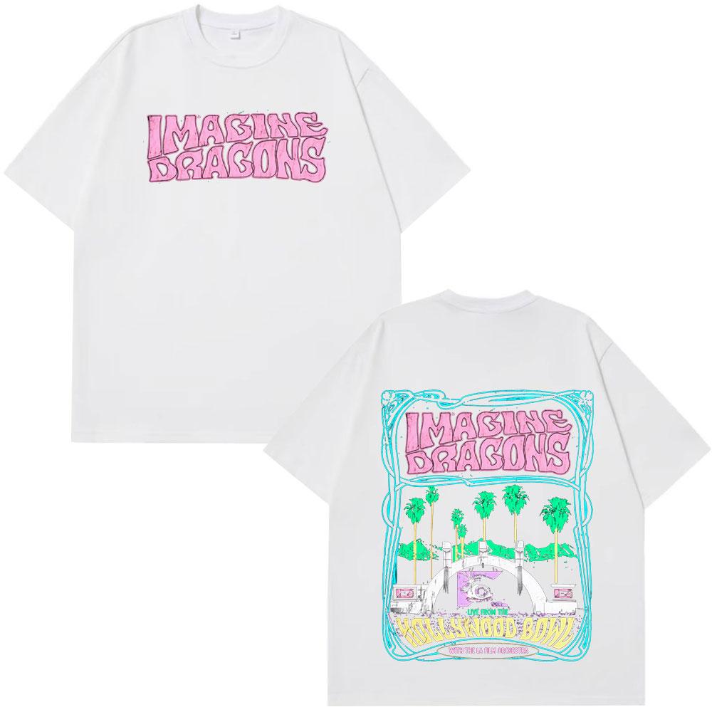 Imagine Dragons Loom World Tour 2026 Merch T-Shirt Unisex Damenmode Retro T-Shirt Sommer Locker Lässig Ästhetisch Trendiges T-Shirt