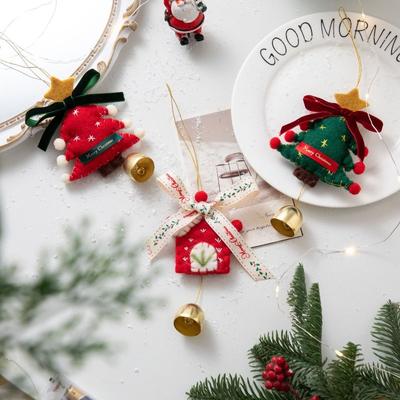 Christmas Decorations Scene Decoration Arrangement Christmas Tree Pendant Bell Door Hanging Wreath Trolley Hanging