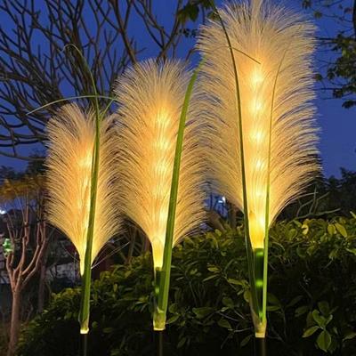 Solar-Powered LED Reed Lamp for Outdoor Landscape Decoration - Waterproof, Multicolor Lights for Lawn, Courtyard, and Park Atmosphere