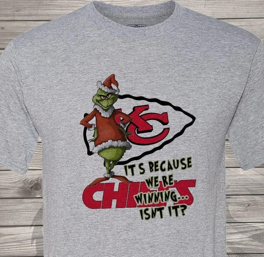 Chiefs - Grinch - Its because we are winning - Kansas City - Unisex T-Shirt L