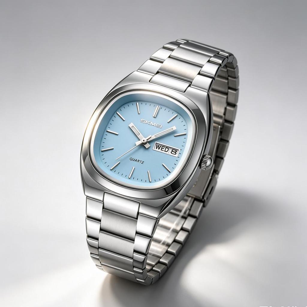 Unisex Quartz Watch SKMEI Stainless Steel Calendar 30M Waterproof 2420