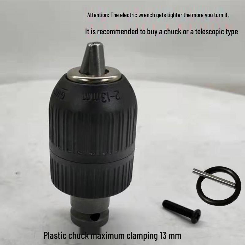 Electric Wrench Conversion Key: 12.7mm Hex To 1/4" Drill Bit Socket Adapter