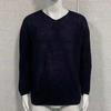 Spring Autumn Men Pullover Sweater V-Neck Long Sleeve Solid Color Knitted Tops Hollow