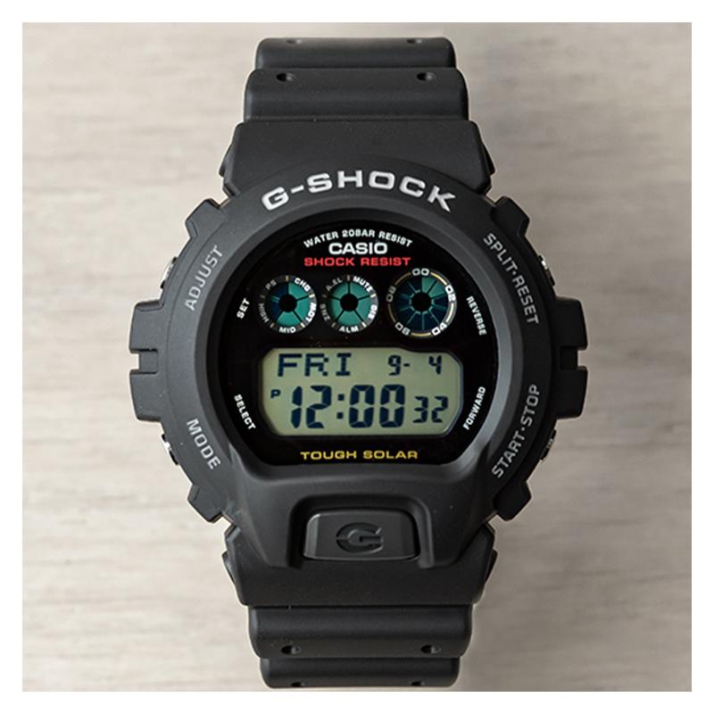 Casio G-SHOCK Series Texture LCD Display Sports Waterproof Quartz Movement Resin Strap Japanese and Korean Watch Men's Watch Black Dial G-6900-1