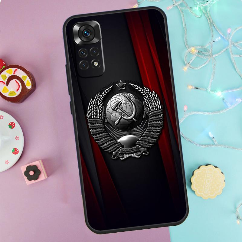 Soviet Union USSR Flag Case For Xiaomi Redmi Note 9 10 11 12 13 14 Pro 9S 10S 11S 12S Redmi 14C 10C 12C 13C Cover Redmi Note 12S