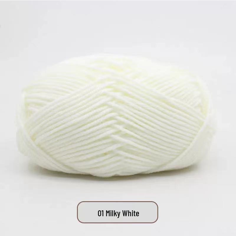Milk Cotton Yarn Pack for DIY: Medium-Thick Scarf, Crochet Slippers, Handmade Knitting Bags