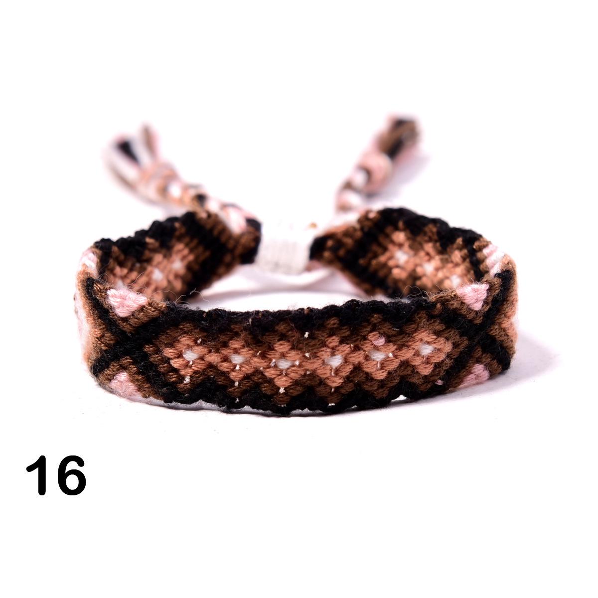 

Богемный этнический стиль красочный плетеный эластичный браслет для женщин