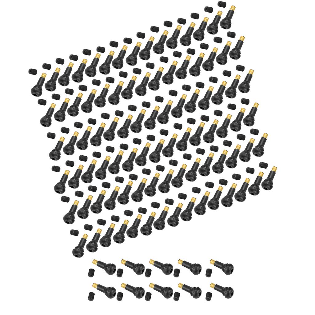 100 Pcs Car Motorcycle   Replacement Snap In Tire Tyre Valve Stem ;TR412: