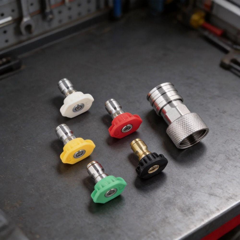 Multiple Degree Pressure Washer Nozzle Stainless Steel Spray Nozzle Tips  Garden Washing