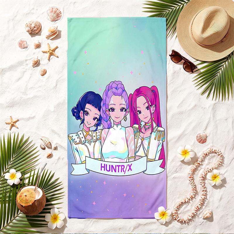 HUNTRIX Soft Beach Towel Stylish Beach Pool Towel for Summer Seaside Vacation Travel