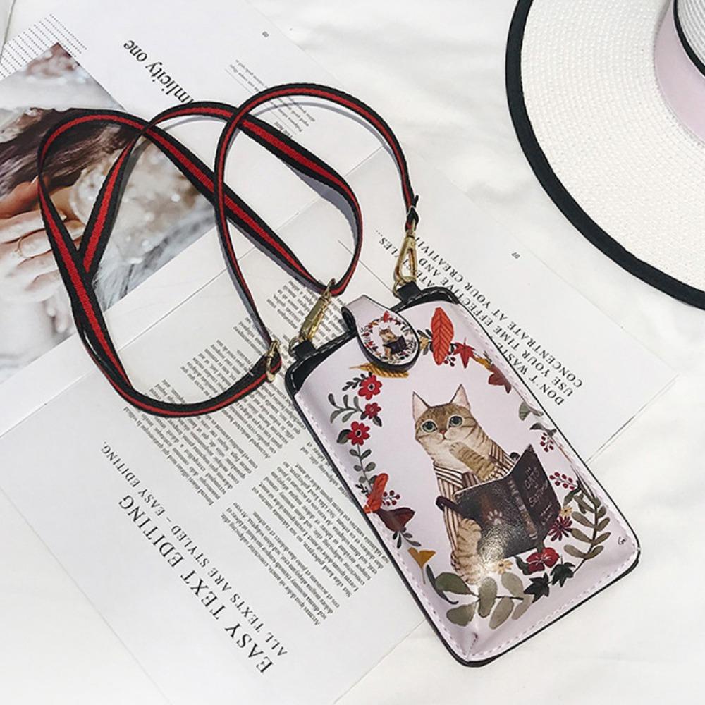 PU Leather Crossbody Phone Purse Single Shoulder Leather Phone Bag Ladies Crossbody Bags Phone