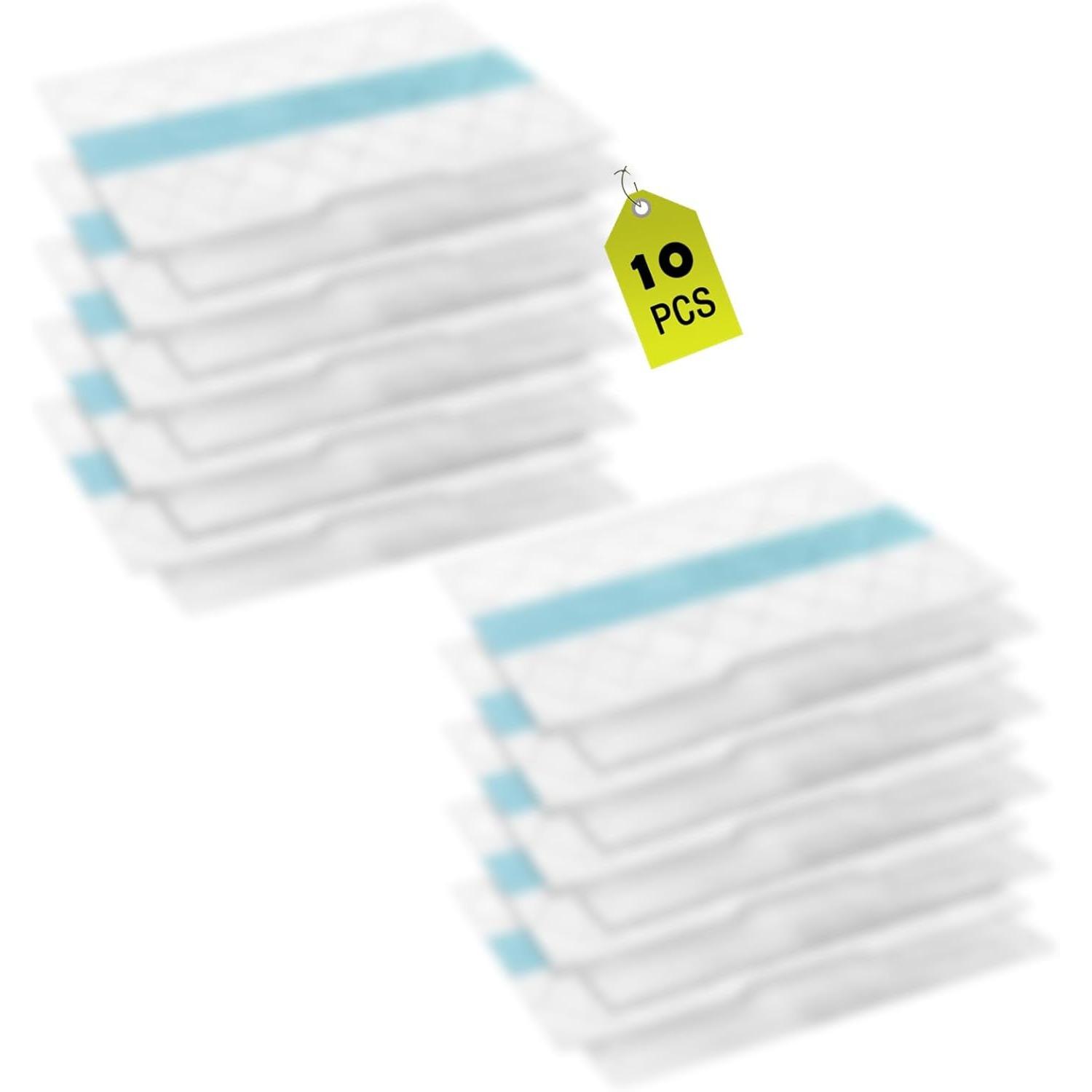 10 Pack Disposable Hard Floor Vacuum and Mop Pad Refills for Shark Pro VM252 VM251 VM250 VM200 VC205 QM250 VM190 VM200P12 VMP30 Vacuum Cleaner 10-Pack белый