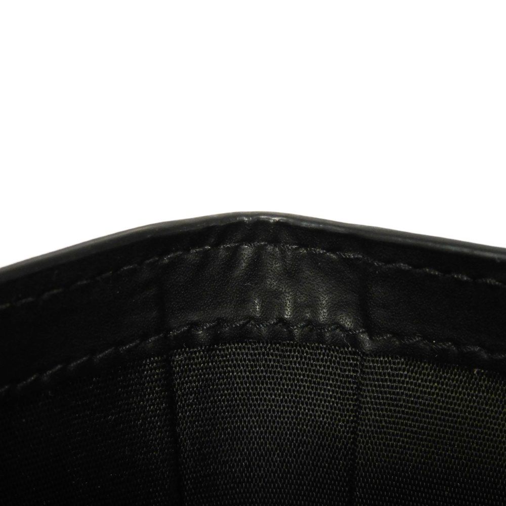 Used 8901 VLTN Logo Card Holder 2Y2P0576LVN 7946 Smooth Calfskin White Pass Case/Business Card Holder/Pass Case Black