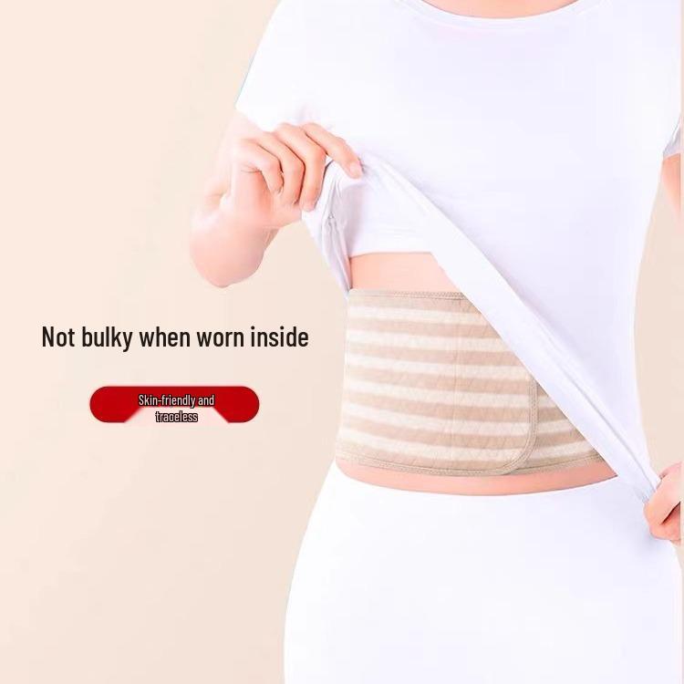 Unisex Pure Cotton Waist Support Belt for Warmth and Cold Protection in Autumn and Winter, Ideal for Sleeping and Abdomen Comfort.