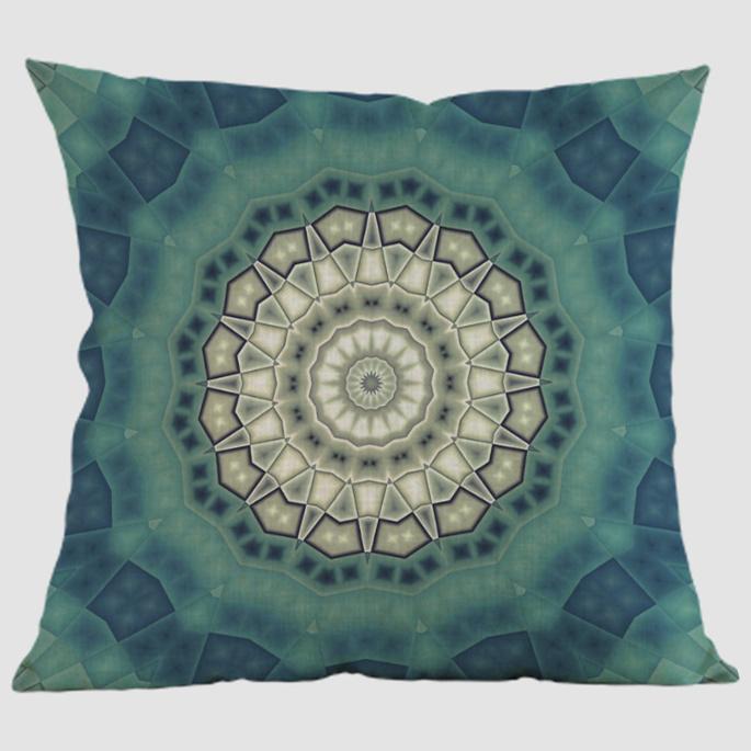 Thailand Decorative Cushion Cover Ethnic Buddism Meditation Floor Mat Bohemia Mandala Cotton Linen Throw Pillow Case Cojines