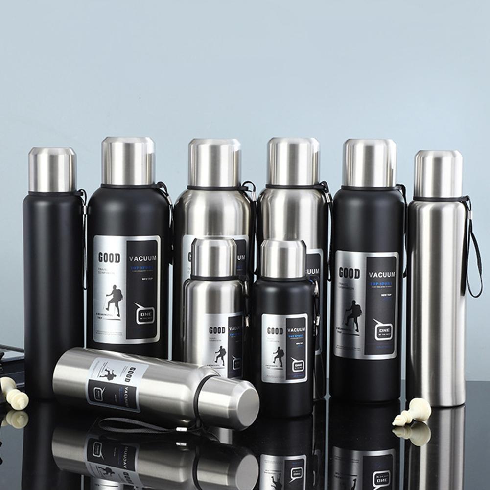 600-2000ml Water Bottle Outdoor Portable Insulation Tumbler Bottle Stainless Steel Tea Coffee Cold and Hot Thermal Thermos