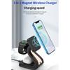 Magnetic Wireless Charging Station ABS Texture Suitable for Phone Watch Earphone Fast 15W Charging Built In Night Light