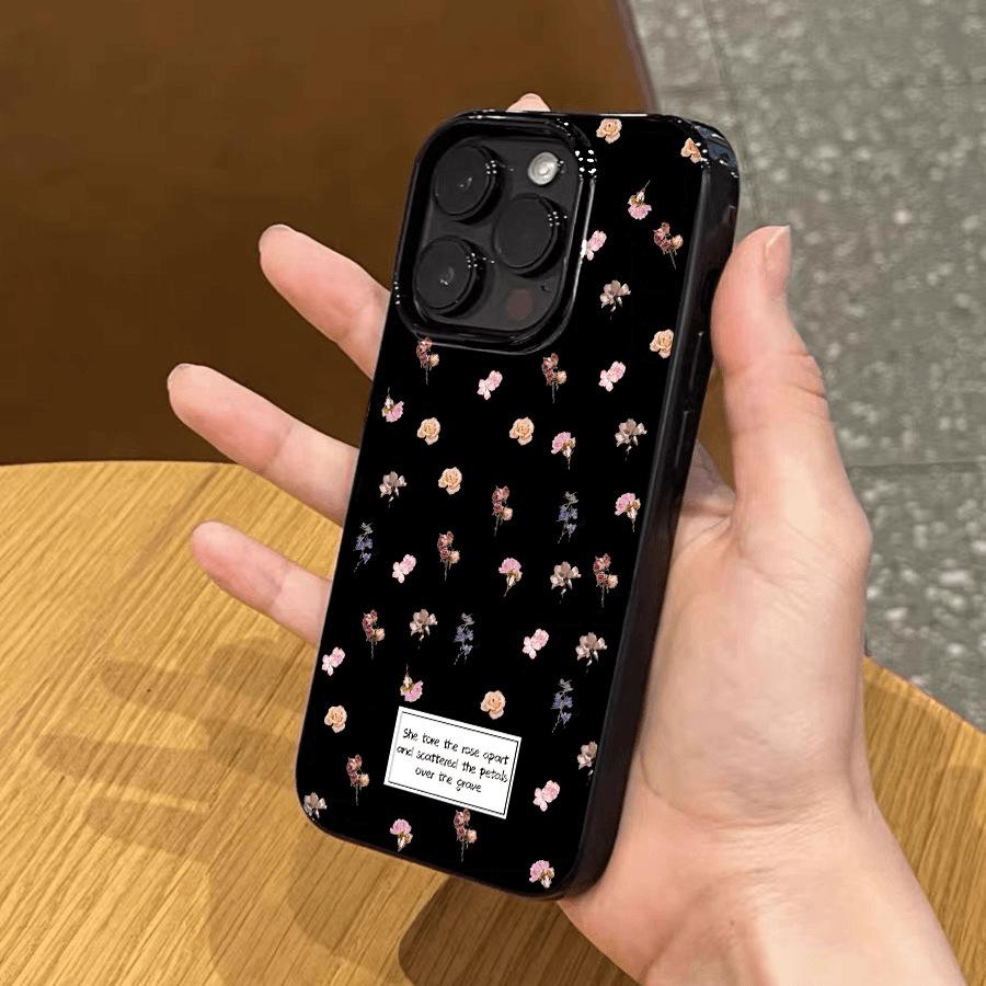 

Полноэкранный чехол из мягкого материала с мелким цветочным принтом, подходит для чехла для мобильного телефона iPhone16, защитный чехол для Apple 15 14 13 12, большие отверстия для предотвращения падений Apple 13