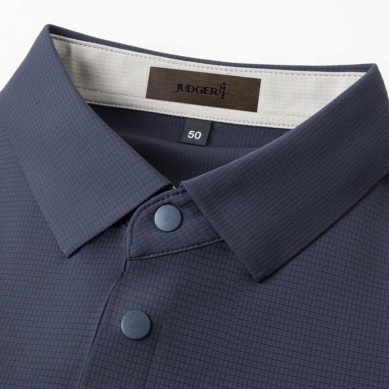 Zhuangji Men's Textured Short-Sleeve Polo Shirt