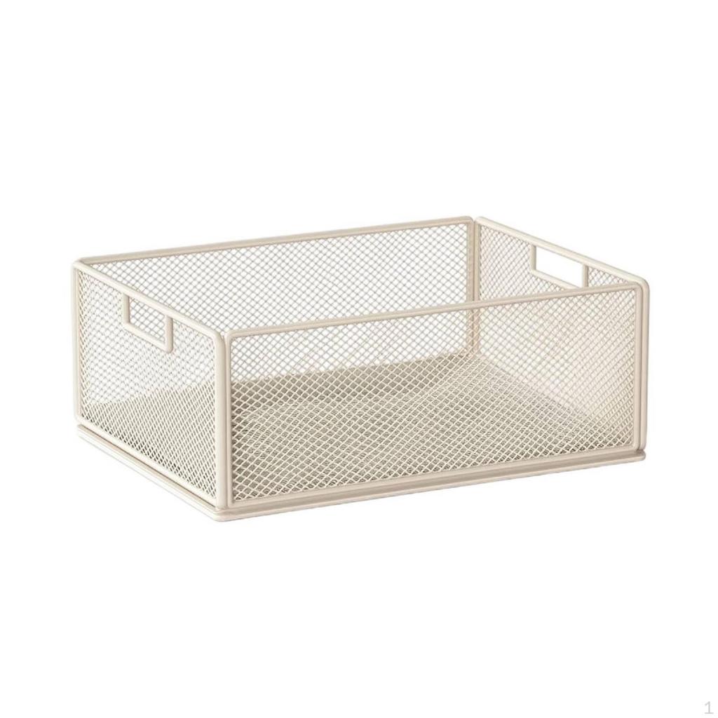 Mobile Rolling Storage Basket Compact Under-Cabinet Cart Breathable Under Desk