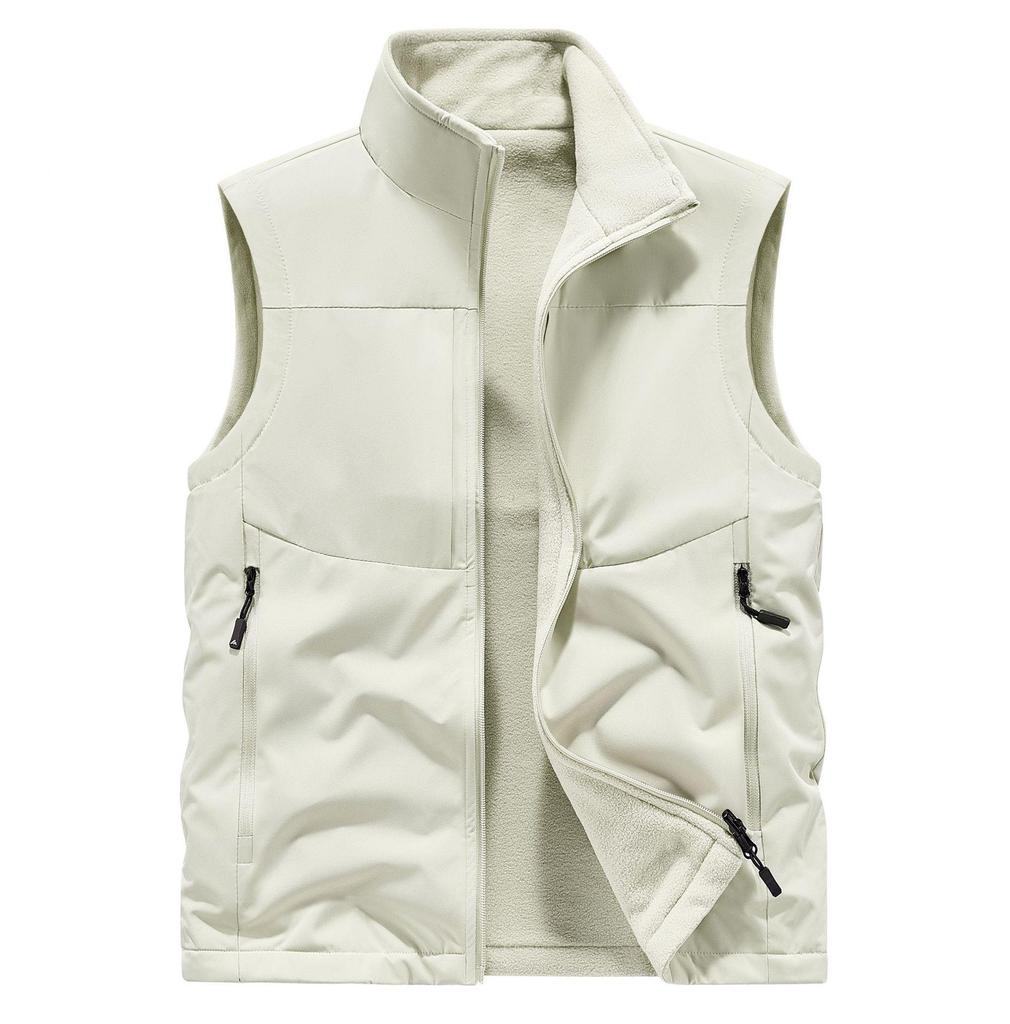 Men's Double-Sided Plush Winter Vest - 2024 Collection, Sleeveless Outerwear, Casual & Warm (Model 8822A)