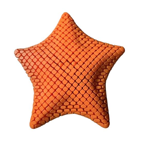 3D Printed Starfish Fidget Toy, Compact Palm-Sized Stress Relief Squishy Puzzle Toy, Flexible Durable Handheld Desk Decor Gift for Kids Adults