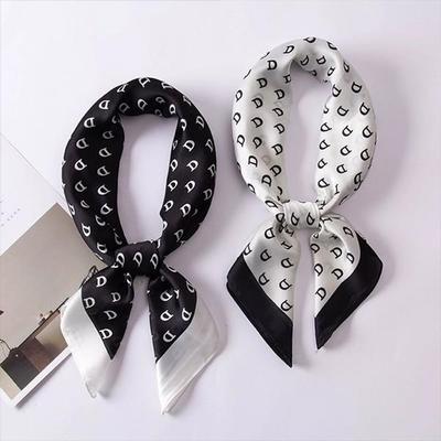 Women's 2-Piece Mono Signature Initial Silk Scarf SCF007