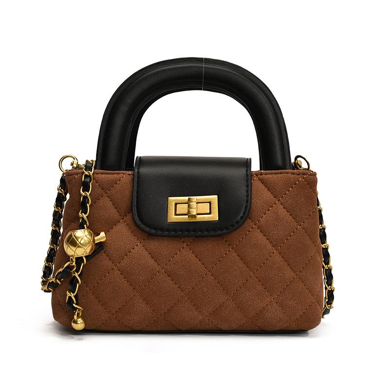 Lingge Chain Bag Women's 2025 New Autumn Retro Fashion Handbag Niche Commuter One-shoulder Crossbody Bag