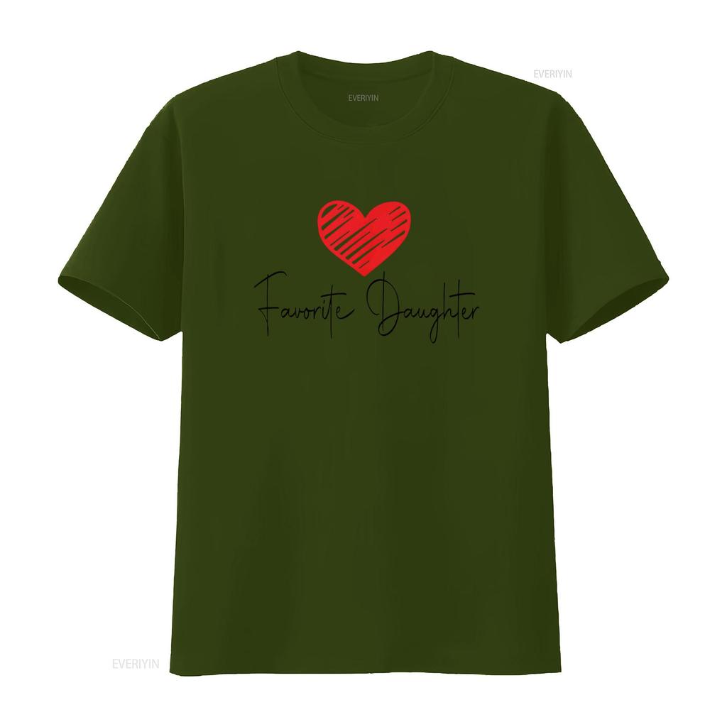 Favorite Daughter For Girls And Women T Shirt Black Vintage Washed Versatile Streetwear Slightly Breathable Unisex