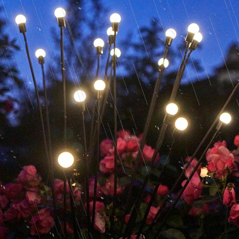 Outdoor LED solar waterproof garden courtyard decoration landscape lights, fireworks, fireflies, garden lights, lawn lights, Christmas decorations