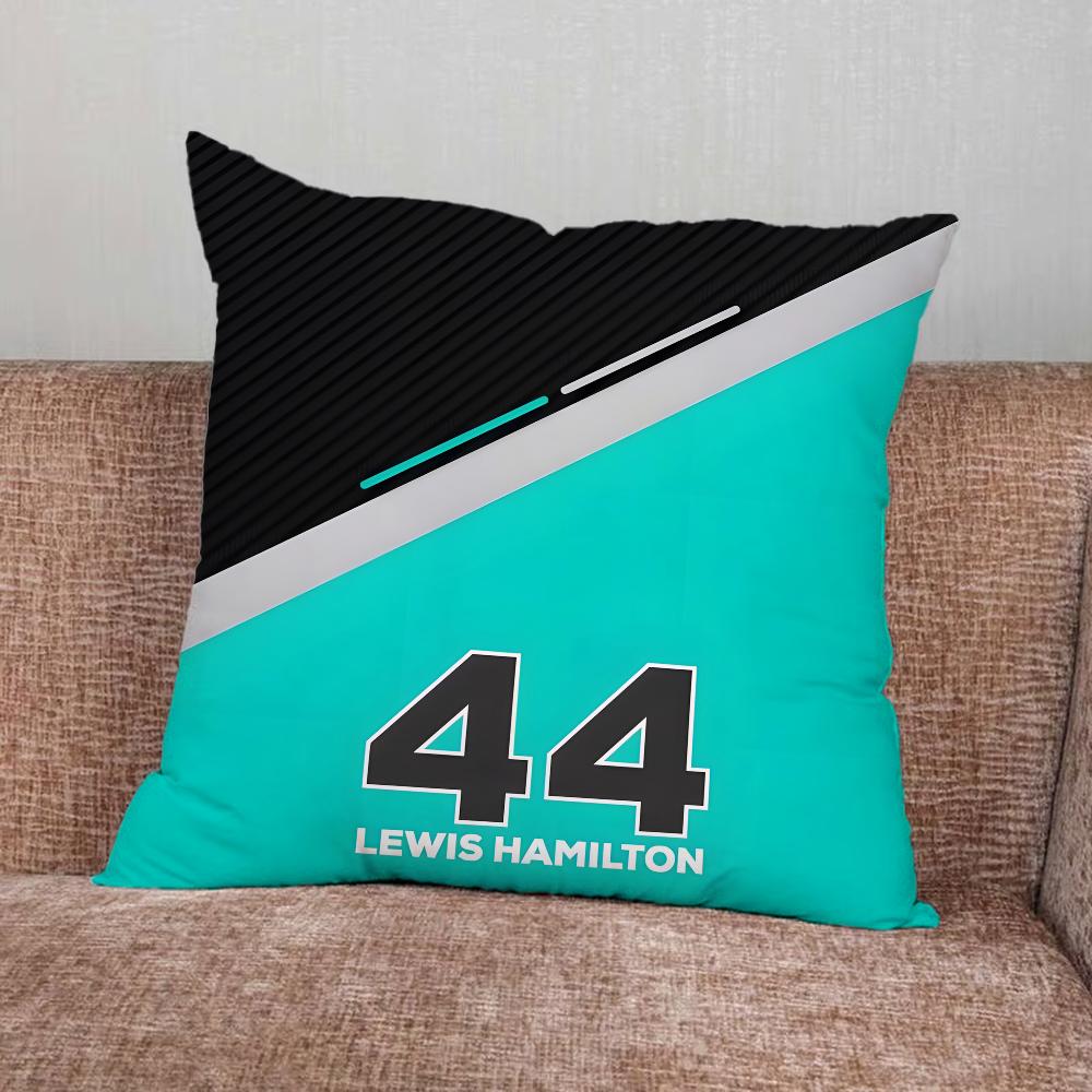 Racing 44 L-Lewis H-Hamilton Pillow Case For Home Bedroom Car Office Decoration Living Room Sofa Cushion Cover Suitable