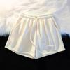 Yellow High-Waisted Loose Fit Sports Shorts - Casual A-Line Running Shorts with Elastic Waist