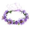 Adjustable Ribbon Rose Flower Crown Wreath for Weddings - European and American Style