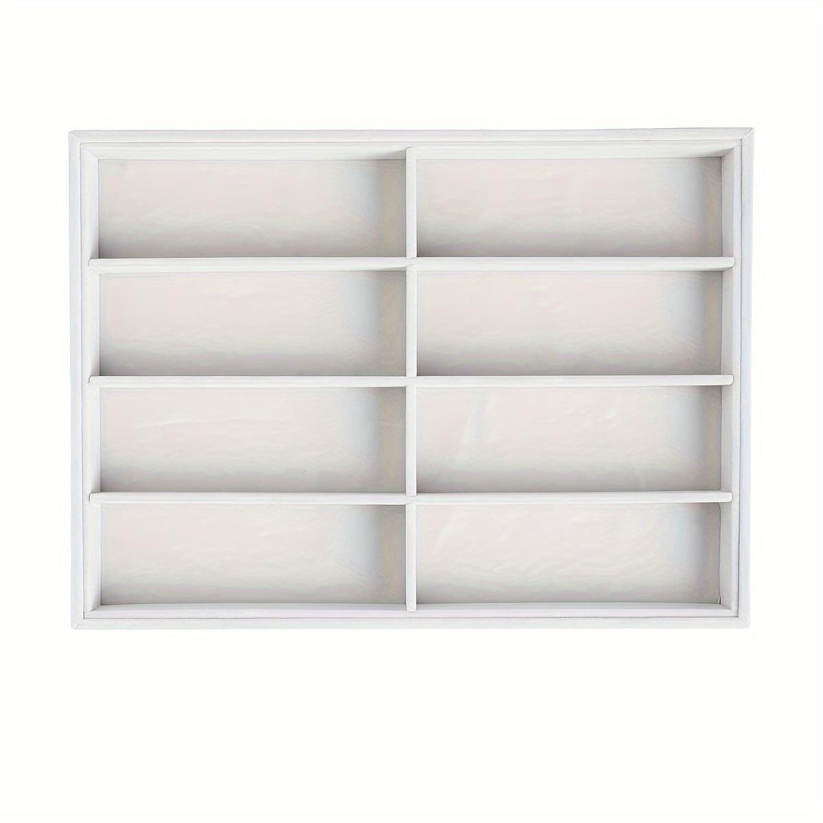 

Red Hunter 8 Grid Velvet Eyeglass Organizer Tray with Soft Lining Storage Display Box for Home Office бежевий