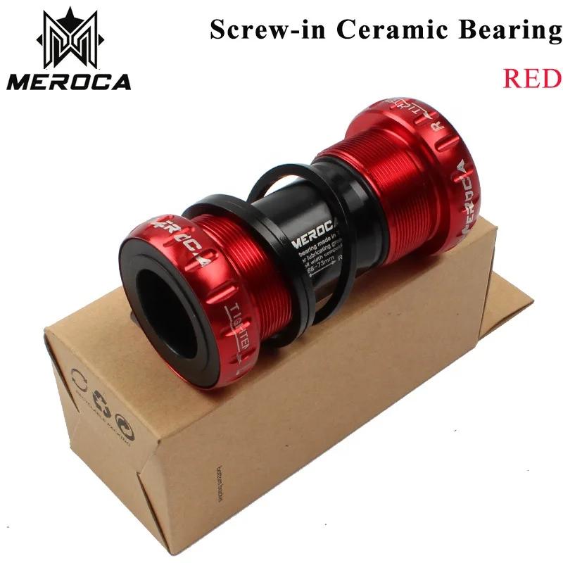 Ceramic Bearing BSA 68 73mm 24 24mm 24mm 22mm Support BOTTOM BRACKETS Mountain Bike MTB Road Bike Parts красный