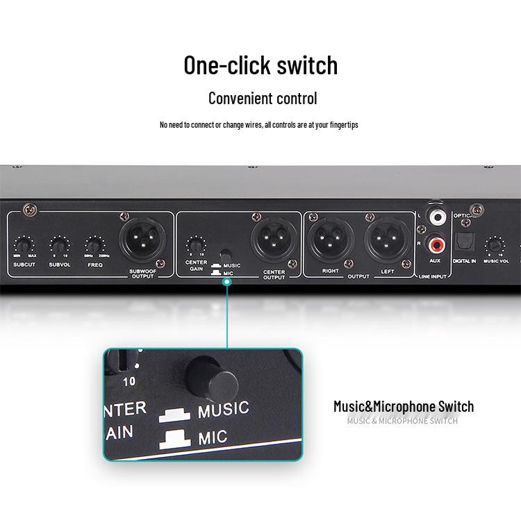 8DSP Bluetooth Reverb Professional Audio Processor: Preamp Effects & Anti-Feedback for Karaoke and Home Stage Singing