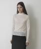 Mosyupamosyu See-Through Leopard High-Neck T-Shirt [Ivory]
