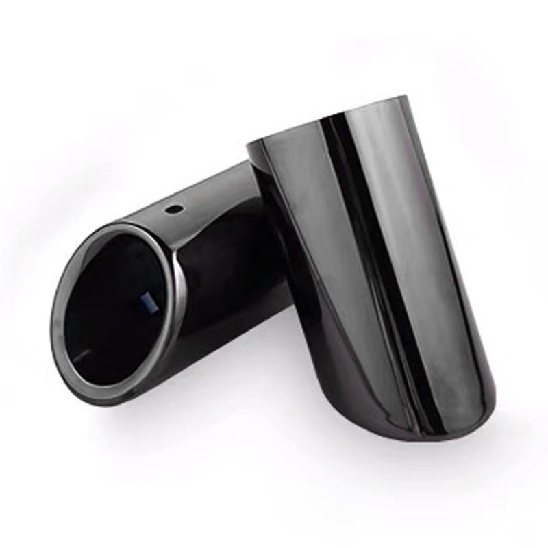 2PCS Car Exhaust Tips For Volkswagen VW Tiguan 2017 2018 2019 MK2 Exhaust Muffler Tail Throat Pipe Trim Accessories Styling
